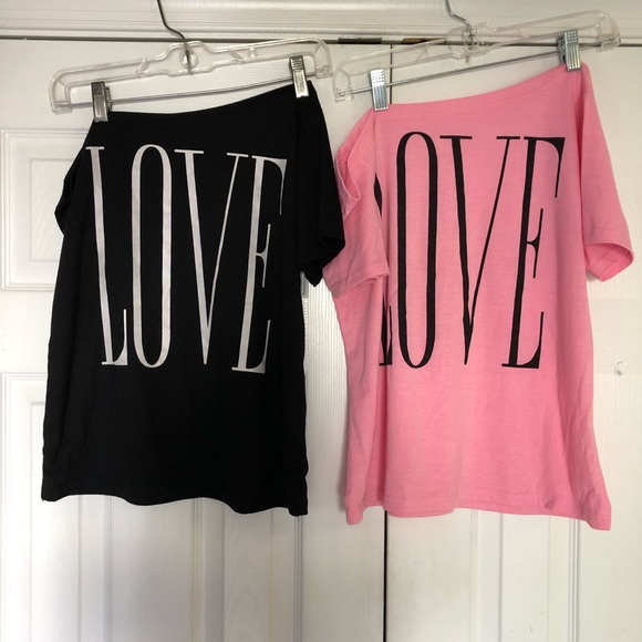 Forever 21 Tops - 🔥must bundle 🔥. Two one shoulder tees-